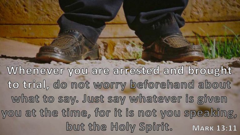 Mark 13:11, Holy Bible, NIV